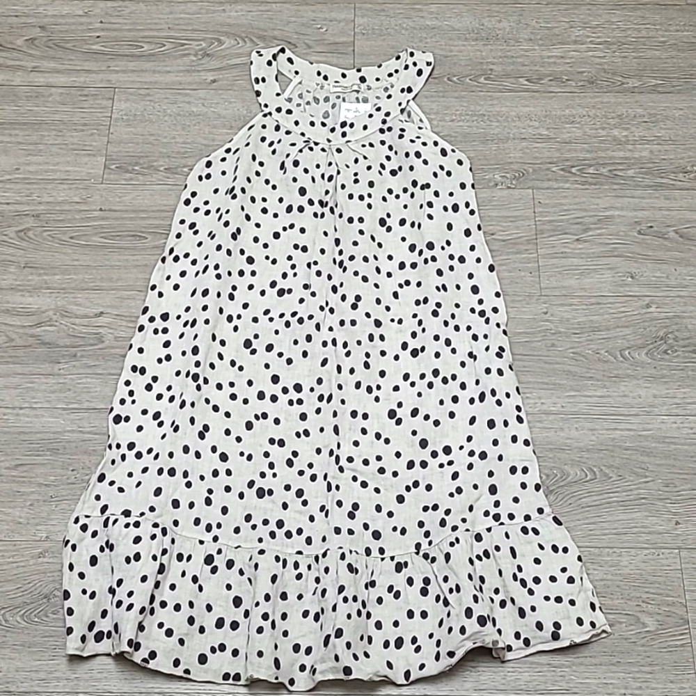 NWT Terzo Millennio Gray Linen Midi Dress; Size Small